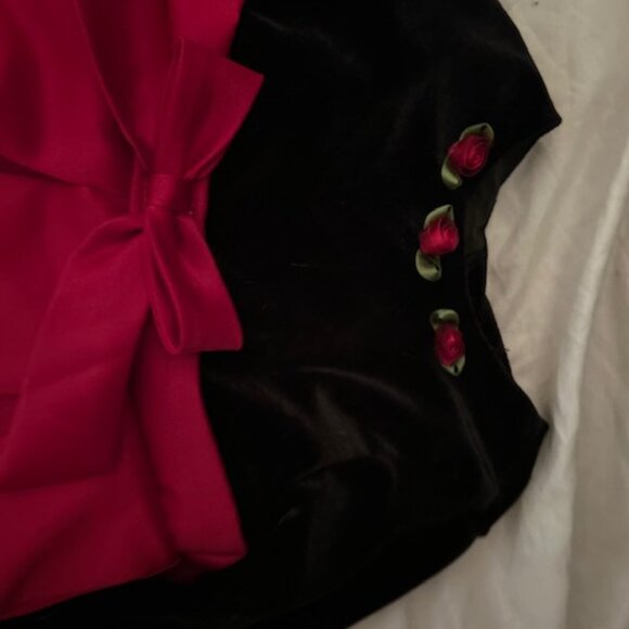 size 18 m 18m months girls girl dress christmas baby black red pretty - Picture 4 of 4